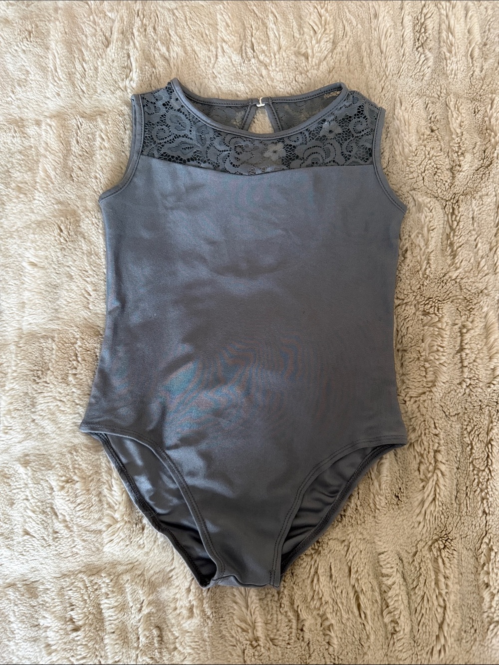 Grey Leotard for Kids for Ballroom Dancing